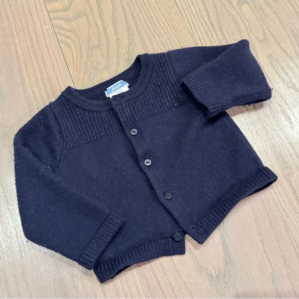 Jacadi Navy Blue Button-Up Cardigan
